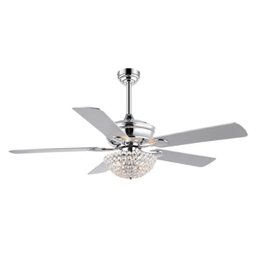 Cammy 52" Traditional Transitional Iron LED CEILING FAN - JONATHAN Y